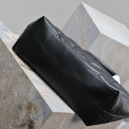 PUFFER LARGE TOTE BAG 57 IN BLACK NAPA LAMBSKIN