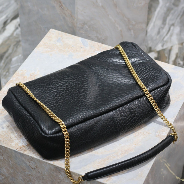 CALYPSO BAG 35 IN BLACK LAMBSKIN GOLD HARDWARE
