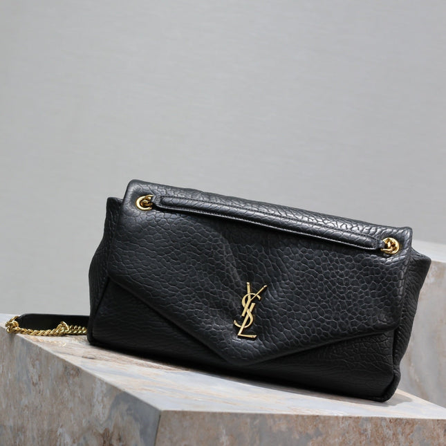 CALYPSO BAG 35 IN BLACK LAMBSKIN GOLD HARDWARE