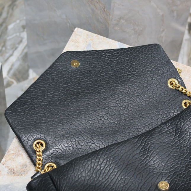 CALYPSO BAG 35 IN BLACK LAMBSKIN GOLD HARDWARE