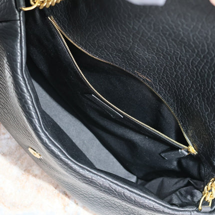 CALYPSO BAG 35 IN BLACK LAMBSKIN GOLD HARDWARE
