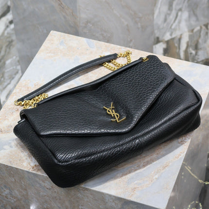 CALYPSO BAG 35 IN BLACK LAMBSKIN GOLD HARDWARE