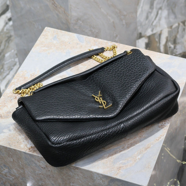 CALYPSO BAG 35 IN BLACK LAMBSKIN GOLD HARDWARE