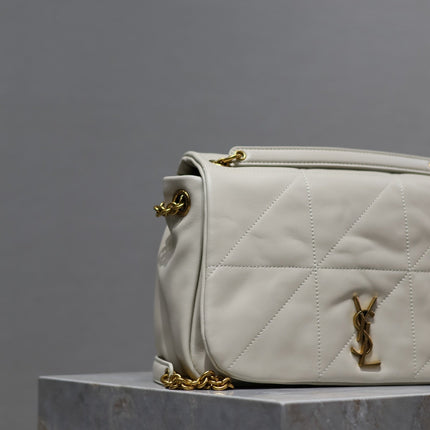 JAMIE 4.3 SMALL BAG 25 IN WHITE LAMBSKIN GOLD HARDWARE