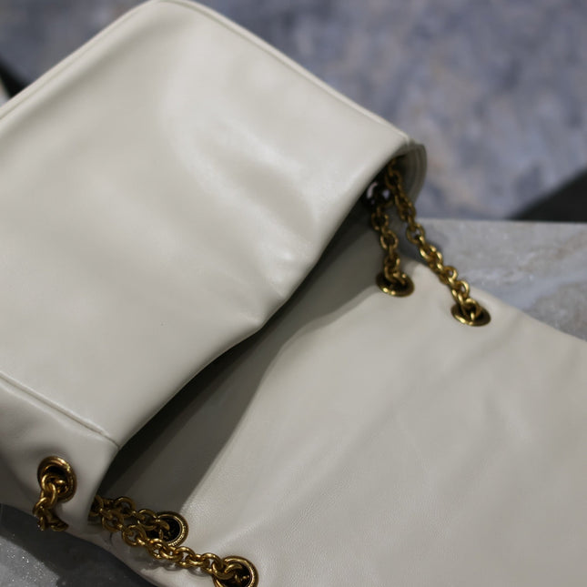 JAMIE 4.3 SMALL BAG 25 IN WHITE LAMBSKIN GOLD HARDWARE