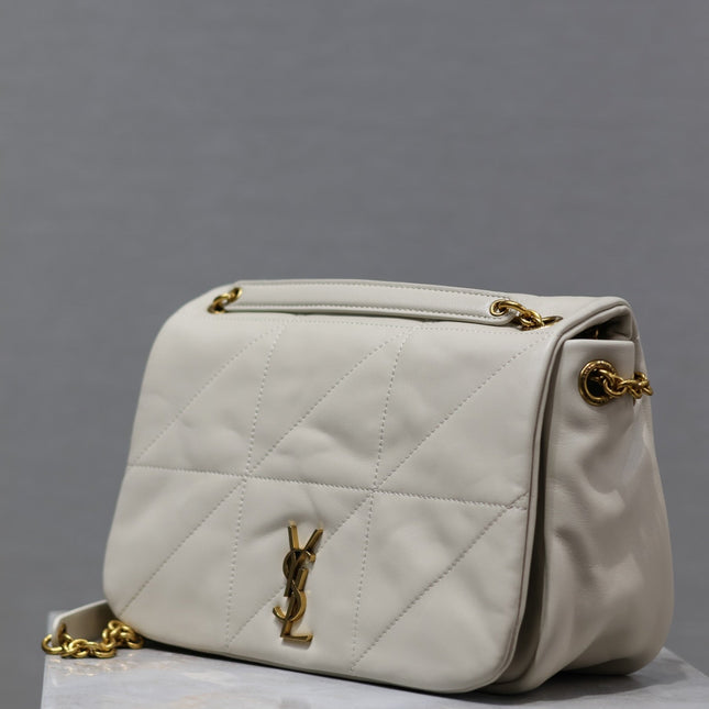 JAMIE 4.3 SMALL BAG 25 IN WHITE LAMBSKIN GOLD HARDWARE