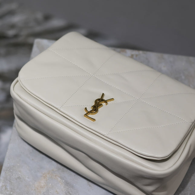 JAMIE 4.3 SMALL BAG 25 IN WHITE LAMBSKIN GOLD HARDWARE