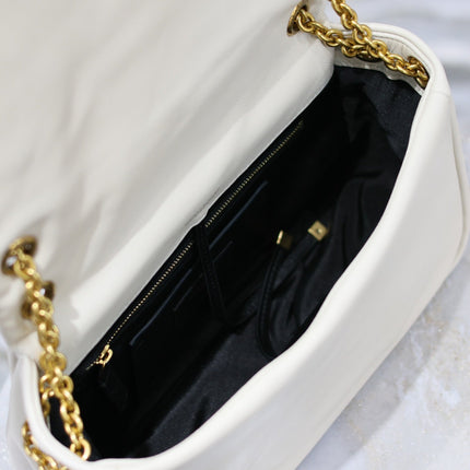 JAMIE 4.3 SMALL BAG 25 IN WHITE LAMBSKIN GOLD HARDWARE