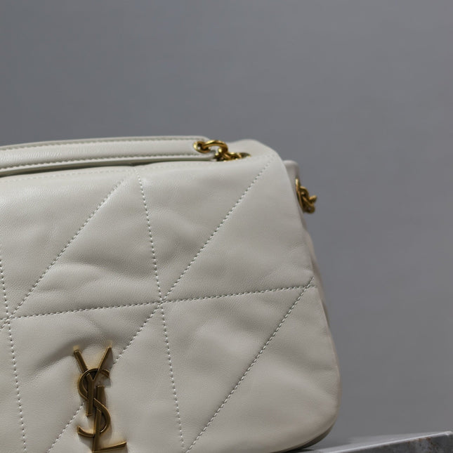JAMIE 4.3 SMALL BAG 25 IN WHITE LAMBSKIN GOLD HARDWARE