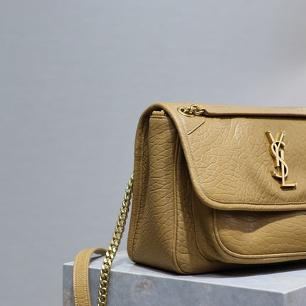NIKI MEDIUM 28 IN DIJON YELLOW ELEPHANT PATTERN LAMBSKIN
