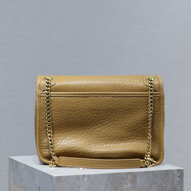 NIKI MEDIUM 28 IN DIJON YELLOW ELEPHANT PATTERN LAMBSKIN
