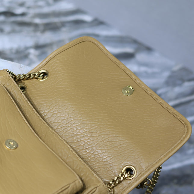 NIKI MEDIUM 28 IN DIJON YELLOW ELEPHANT PATTERN LAMBSKIN