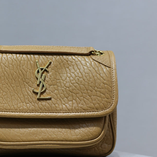 NIKI BABY 22 IN DIJON YELLOW ELEPHANT PATTERN LAMBSKIN