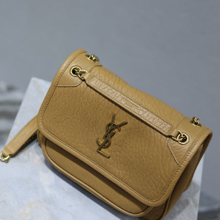 NIKI BABY 22 IN DIJON YELLOW ELEPHANT PATTERN LAMBSKIN
