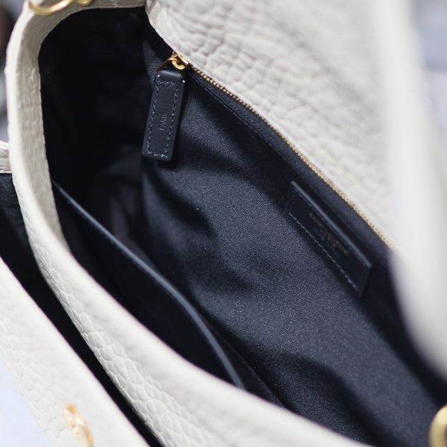 NIKI MEDIUM 28 IN WHITE ELEPHANT PATTERN LAMBSKIN GOLD LOGO