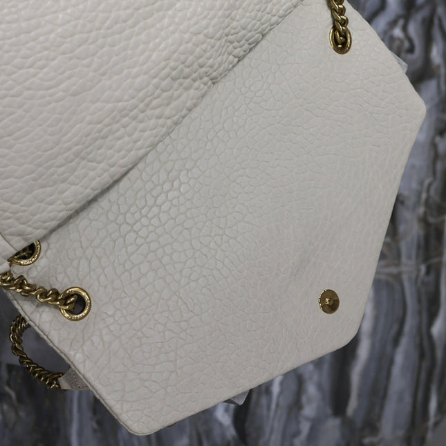 CALYPSO BAG 35 IN WHITE LAMBSKIN GOLD HARDWARE
