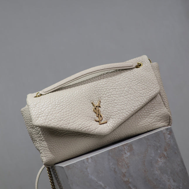 CALYPSO BAG 35 IN WHITE LAMBSKIN GOLD HARDWARE