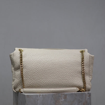 CALYPSO BAG 35 IN WHITE LAMBSKIN GOLD HARDWARE