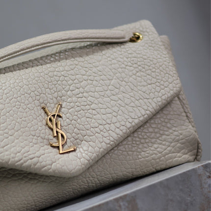 CALYPSO BAG 35 IN WHITE LAMBSKIN GOLD HARDWARE