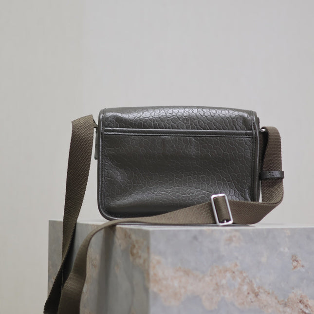 NIKI BABY 22 IN UNIFORM GREEN LAMBSKIN SILVER LOGO