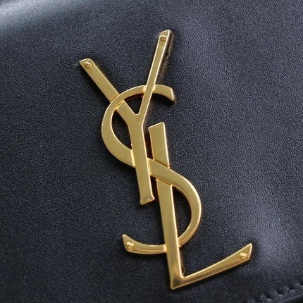 CLASSIC KATE CLUTCH 27 IN BLACK LAMBSKIN GOLD HARDWARE