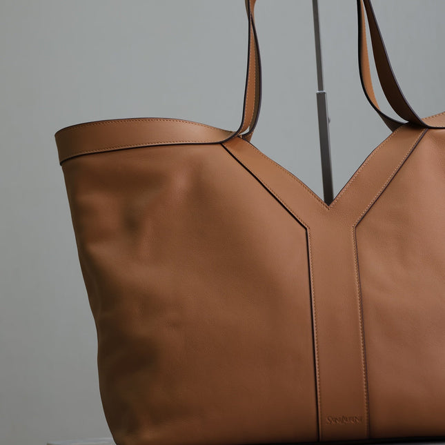 TOTE BAG 50 IN CINNAMON BROWN CALFSKIN