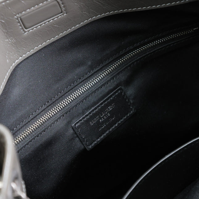 NIKI SHOPPING BAG 33 IN GRAY CRUMPLED CALFSKIN