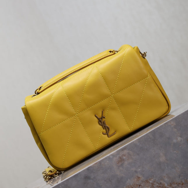 JAMIE 4.3 MINI BAG 20 IN MUSTARD YELLOW LAMBSKIN COPPER HARDWARE