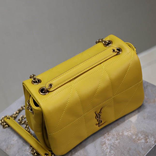 JAMIE 4.3 MINI BAG 20 IN MUSTARD YELLOW LAMBSKIN COPPER HARDWARE