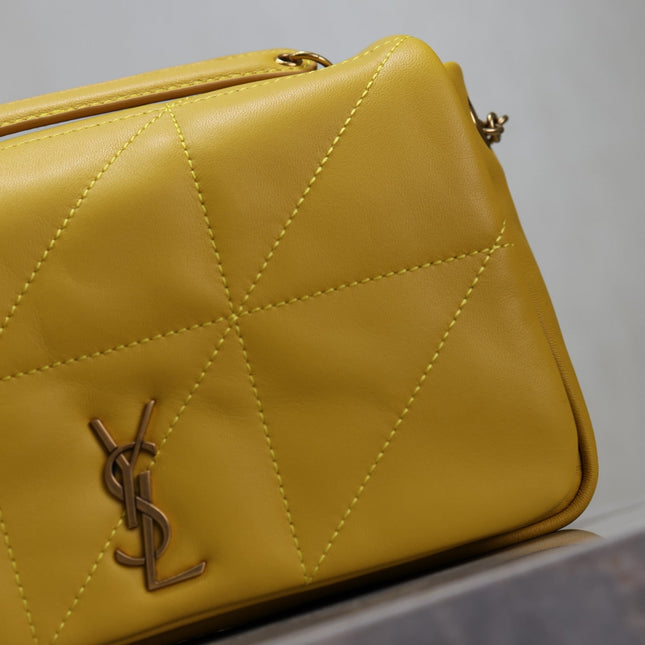 JAMIE 4.3 MINI BAG 20 IN MUSTARD YELLOW LAMBSKIN COPPER HARDWARE