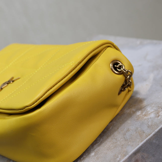 JAMIE 4.3 MINI BAG 20 IN MUSTARD YELLOW LAMBSKIN COPPER HARDWARE