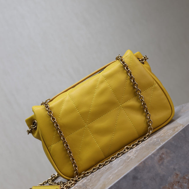 JAMIE 4.3 MINI BAG 20 IN MUSTARD YELLOW LAMBSKIN COPPER HARDWARE