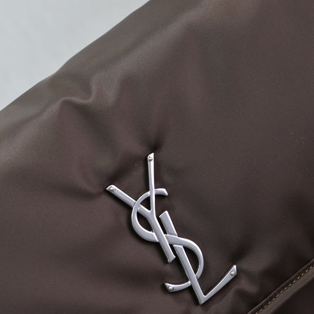 NIKI LARGE 32 IN CHOCOLATE NYLON SILVER LOGO