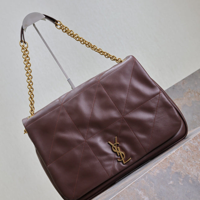 JAMIE 4.3 LARGE BAG 43 IN WINE RED LAMBSKIN GOLD HARDWARE