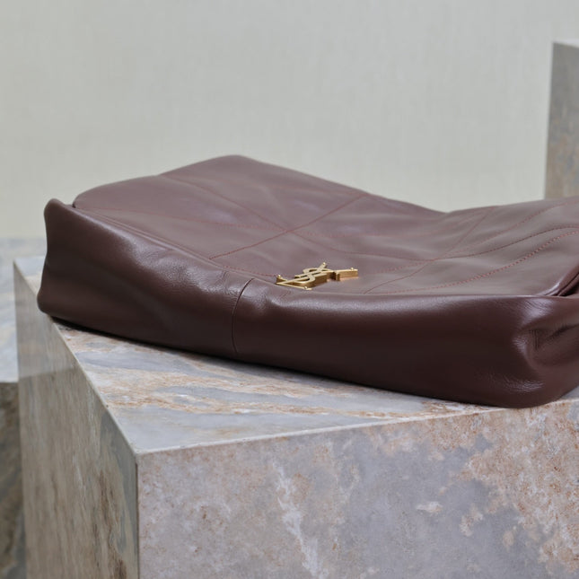 JAMIE 4.3 LARGE BAG 43 IN WINE RED LAMBSKIN GOLD HARDWARE