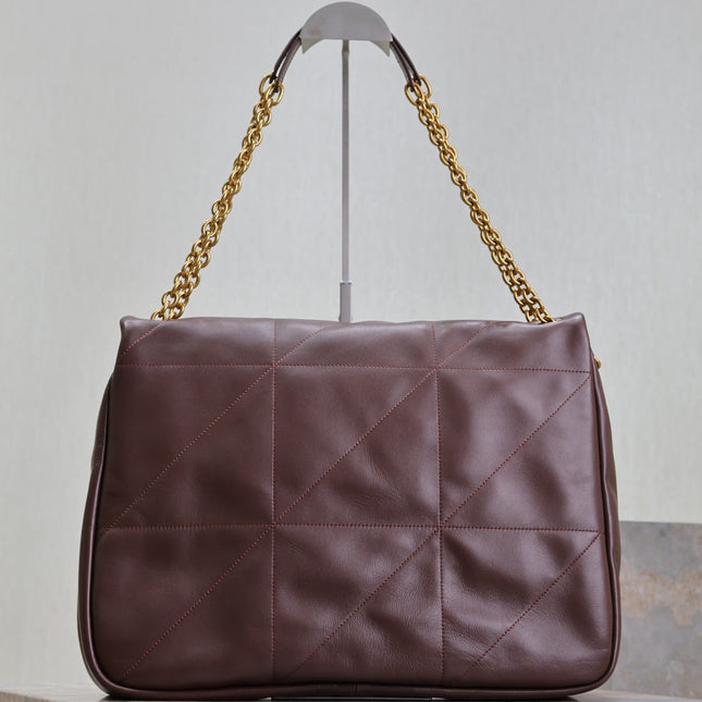 JAMIE 4.3 LARGE BAG 43 IN WINE RED LAMBSKIN GOLD HARDWARE