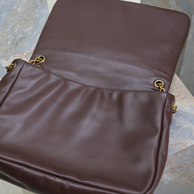JAMIE 4.3 LARGE BAG 43 IN WINE RED LAMBSKIN GOLD HARDWARE