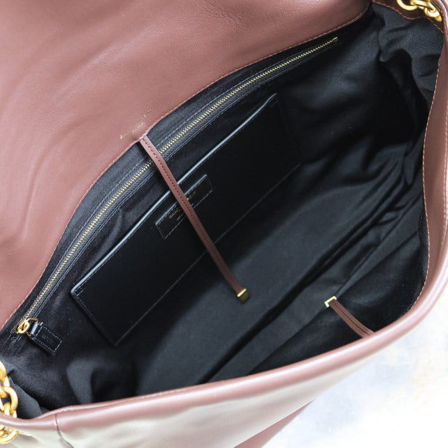 JAMIE 4.3 LARGE BAG 43 IN WINE RED LAMBSKIN GOLD HARDWARE