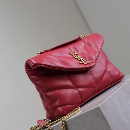 PUFFER TOY 23 IN RED LAMBSKIN GOLD HARDWARE