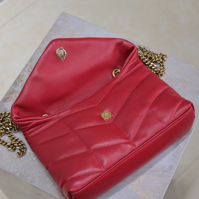 PUFFER TOY 23 IN RED LAMBSKIN GOLD HARDWARE