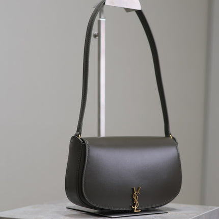 MINI VOLTAIRE IN BOX 17 IN KOMBU GREEN CALFSKIN GOLD LOGO