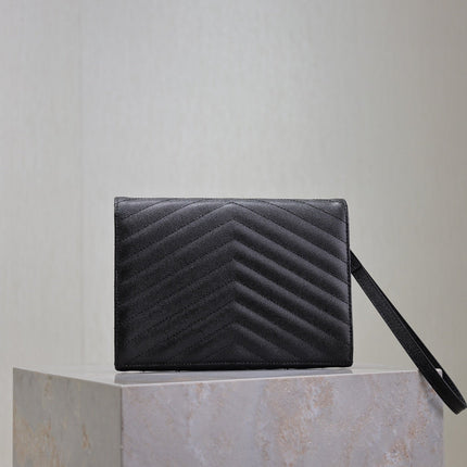 CASSANDRE CLUTCH 21 IN BLACK LAMBSKIN GOLD HARDWARE