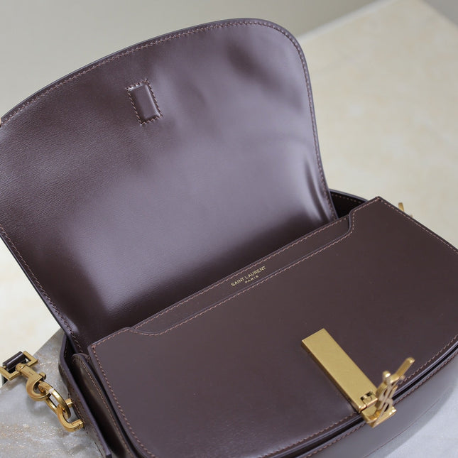 VOLTAIRE 24 IN BRUNETTE BROWN CALFSKIN