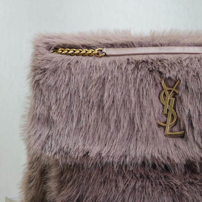 NIKI 47 IN LIGHT PURPLE RABBIT FUR GOLD HARDWARE
