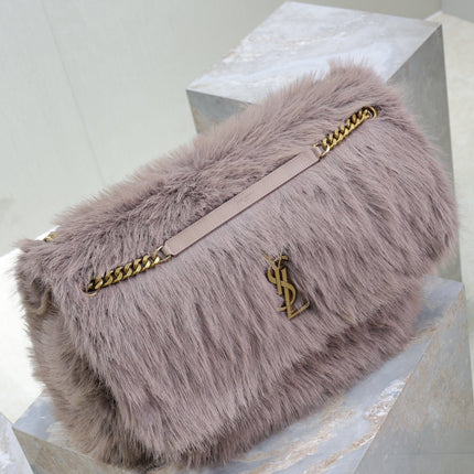 NIKI 47 IN LIGHT PURPLE RABBIT FUR GOLD HARDWARE