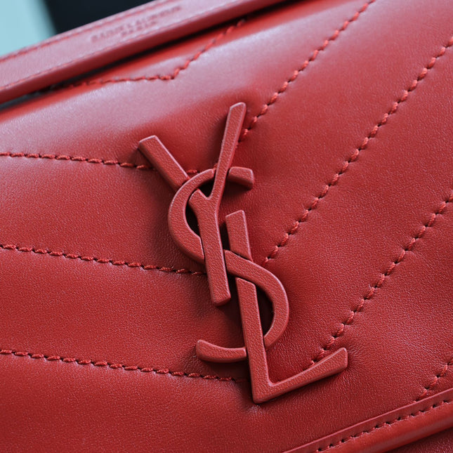 NIKI MEDIUM 28 IN CLASSIC RED LAMBSKIN GOLD HARDWARE