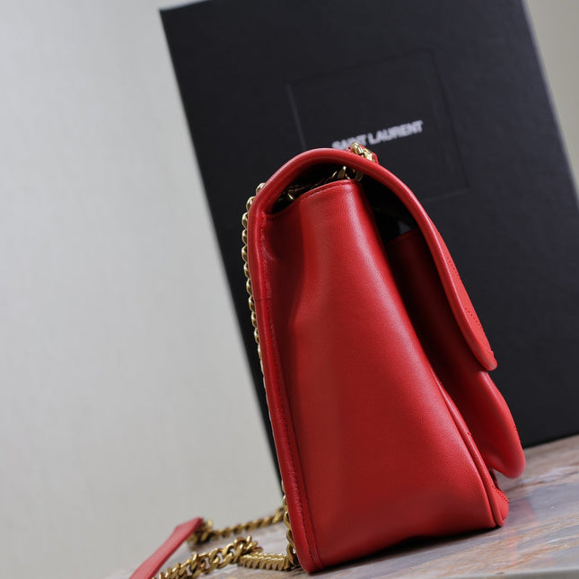 NIKI MEDIUM 28 IN CLASSIC RED LAMBSKIN GOLD HARDWARE