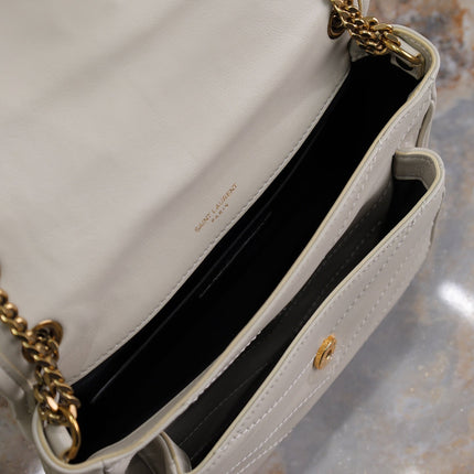 NIKI BABY 22 IN RICE WHITE LAMBSKIN GOLD CHAIN