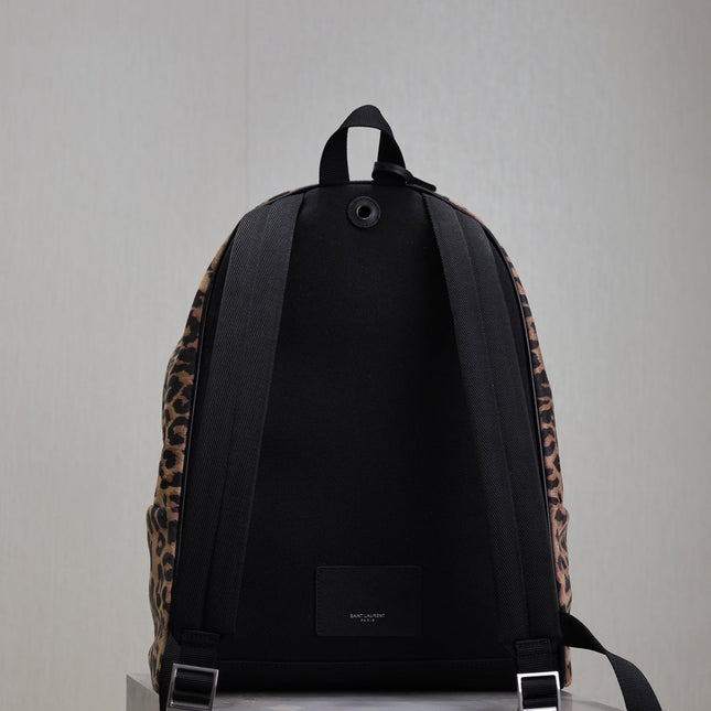 CITY BACKPACK 38 IN LEOPARD PRINT VELVET