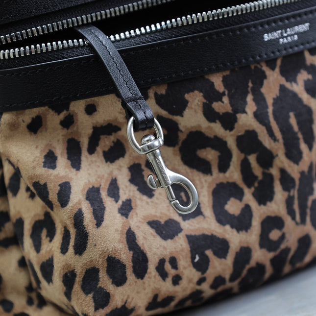 CITY BACKPACK 38 IN LEOPARD PRINT VELVET